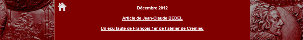 Article de Jean-Claude BEDEL Décembre 2012